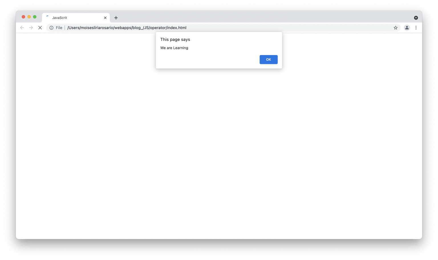 Intro to JavaScript for Web development - Moe's Link
