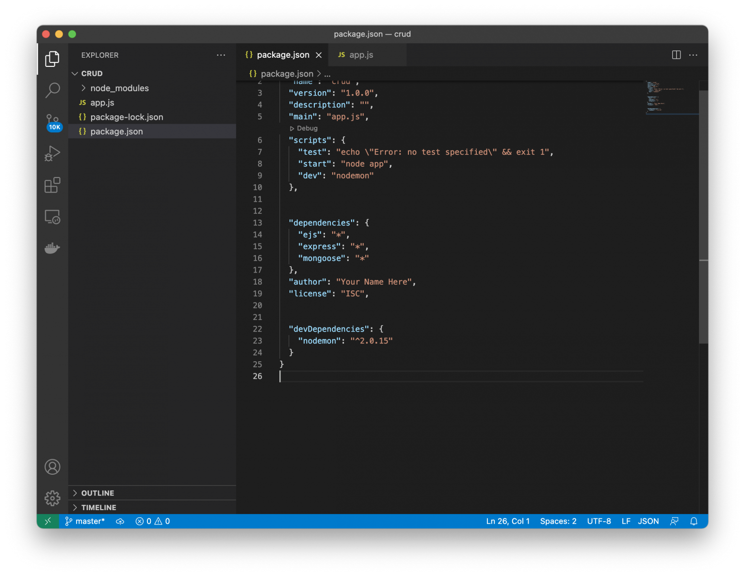 Nodejs And Express CRUD - Moe's Link